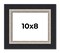 Photo Size Embellished Black Picture Frame - UV Acrylic, Foam Board Backing, Hanging Hardware